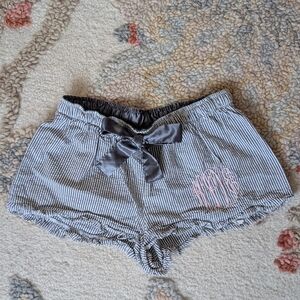 Boxercraft Women's High Waist Striped Shorts with Bow Sz.L